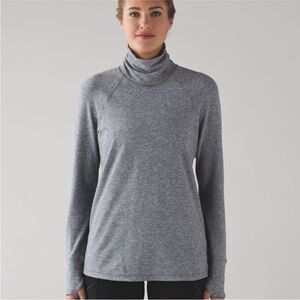 Lululemon Hill And Valley Turtleneck Heathered Slate Size 4